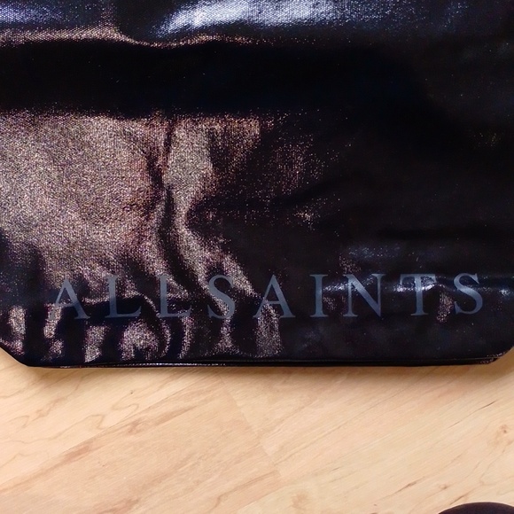 Allsaints All Saints Large Black Silky Tote bag - Picture 3 of 9